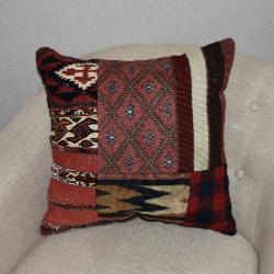 Coussin  Kilim Vintage  & Tapis Antiques Multicolores