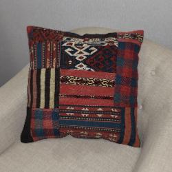 Coussin  Kilim Vintage  & Tapis Antiques Multicolores