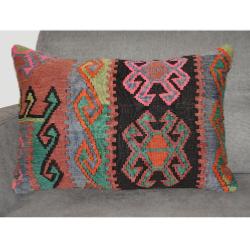 Coussin Ethnique Vintage Rectangulaire Couleur Vives