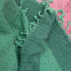 Fouta stone washed verte 