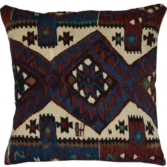 Coussin  Ethnique Vintage Losanges Multicolore