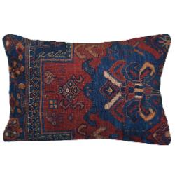 Coussin Nomade Antique Rouge Et Bleu