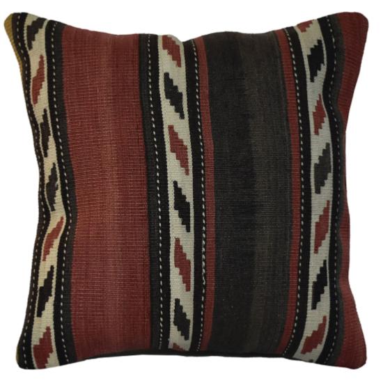 Coussin Kilim Antique Rayé Carré