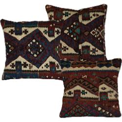 Coussin  Ethnique Vintage Losanges Multicolore
