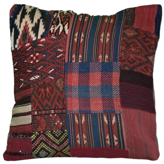 Coussin  Kilim Vintage  & Tapis Antiques Multicolores