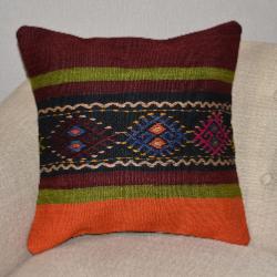 Coussin Nomade Vintage Rayé Couleurs Vives