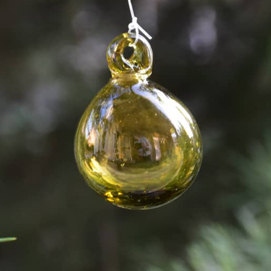 Petite Boule de Noël Couleur Olive