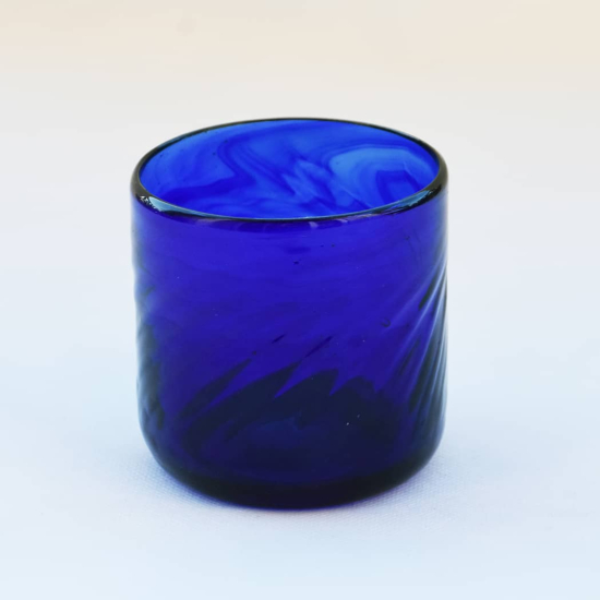 Verre à Eau Rayé Bleu