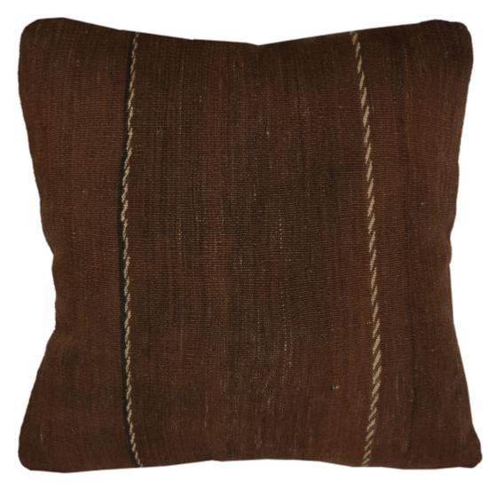 Coussin Kilim Antique Marron Uni