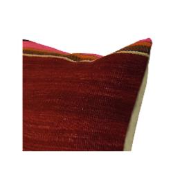 Coussin  Kilim Antiques Rouge Avec Rayures