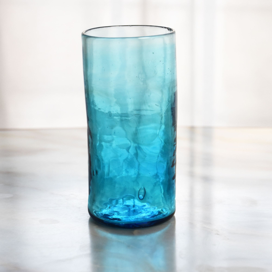 Verre à Eau Droit Couleur Turquoise