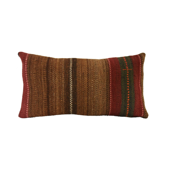 Coussin Nomade Syrien rectangulaire rayures multicolores