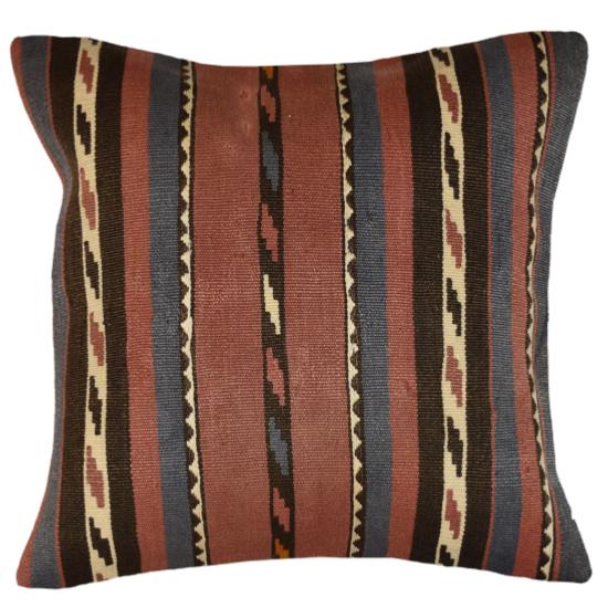 Coussin  Kilim Antiques Rayé Carré