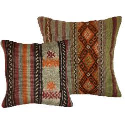 Coussin Nomade Vintage Rayé Multicolore