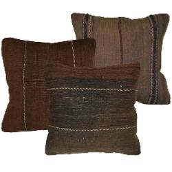 Coussin Kilim Antique Marron Uni