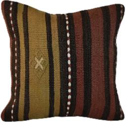 Coussin Nomade Vintage Rayé Tricolore