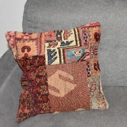 Coussin  Kilim vintage  & Tapis Antiques Multicolores