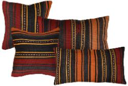 Coussin Nomade Vintage Rayé Multicolore