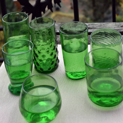 Verre à Eau Rond Couleur Vert