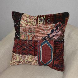 Coussin  Kilim vintage  & Tapis Antiques Multicolores