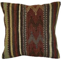 Coussin Nomade Vintage Rayé Couleurs Terre