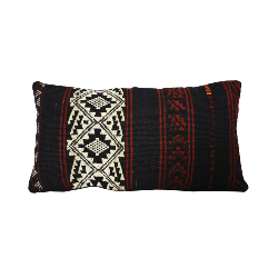Coussin Nomade Syrien rectangulaire rayures multicolores