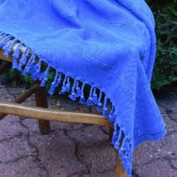 Fouta stone washed bleue 