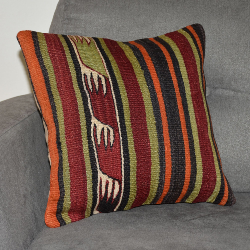 Coussin Nomade Vintage Rayé Multicolore