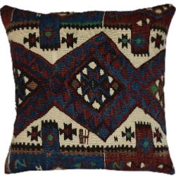 Coussin  Ethnique Vintage Losanges Multicolore