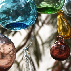 Grande Goutte Décorative de Noël Couleur Ambre