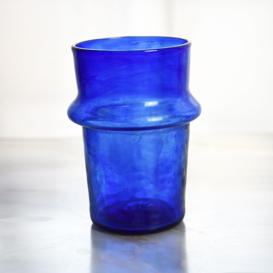 Verre à Bordure Bleu