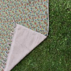 Fouta verte doublée éponge 
