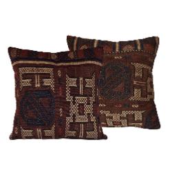 Coussin Kilim Antique Couleur Terre 