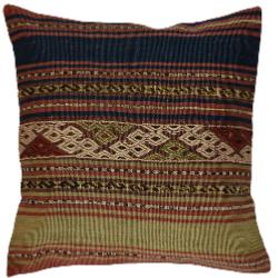 Coussin Nomade Vintage Rayé Multicolore