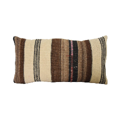 Coussin Nomade Syrien rectangulaire rayures multicolores