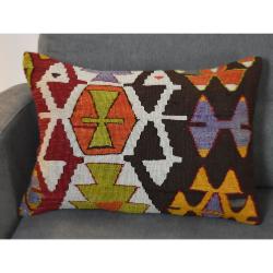 Coussin  Ethnique Vintage Rectangulaire Couleurs Vives