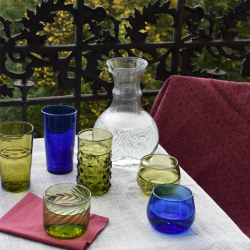 Verre à Eau Conique Couleur Bleue