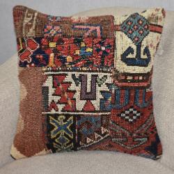 Coussin  Kilim vintage  & Tapis Antiques Multicolores