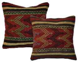 Coussin Nomade Vintage Rayé Multicolore