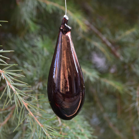 Grande Goutte  Décorative de Noël Couleur Prune