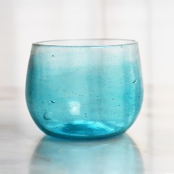 Verre à Eau Rond Turquoise