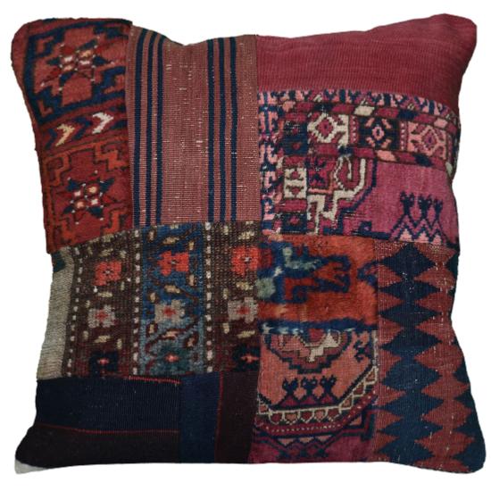 Coussin  Kilim vintage  & Tapis Antiques Multicolores