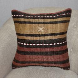 Coussin Nomade Vintage Rayé Tricolore