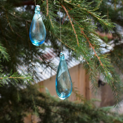 Grande Goutte Décorative de Noël Couleur Turquoise