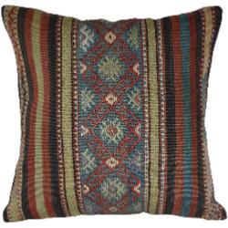 Coussin Nomade Vintage Rayé Multicolore