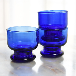 Verre à Liqueur Bleu