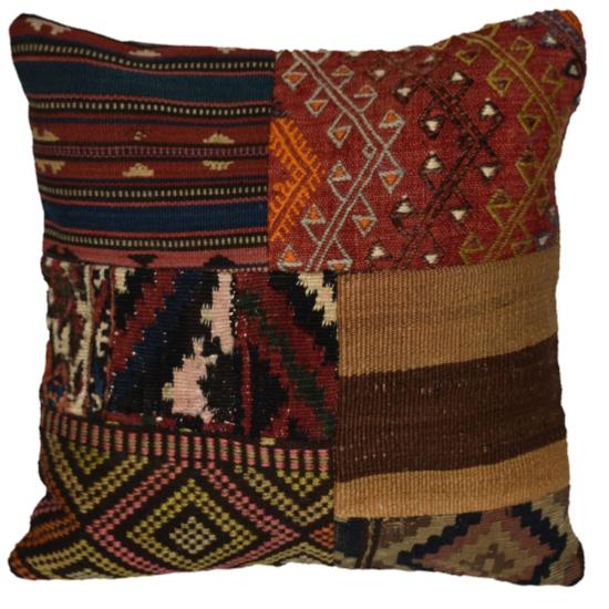 Coussin  Kilim vintage  & Tapis Antiques Multicolores