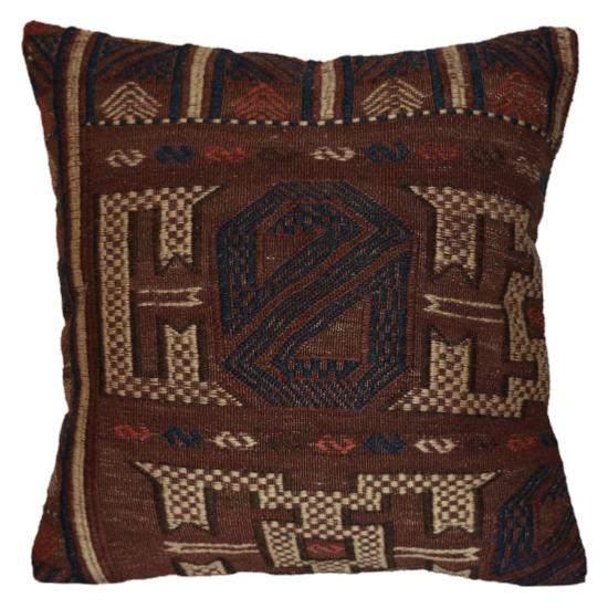 Coussin Kilim Antique Couleur Terre