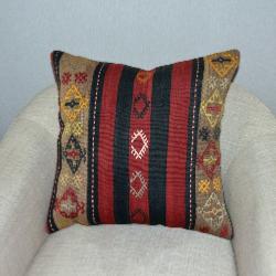 Coussin Nomade Vintage Rayé Tricolore