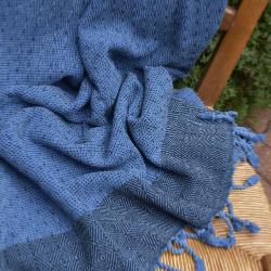Fouta stone washed  bleue  